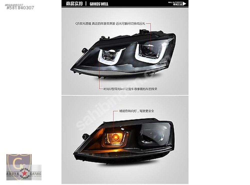 VW JETTA ÇİFT U Bİ XENON FAR MK6 2011-