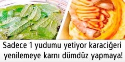 Yalnızca 1 yudumu yetiyor karaciğeri yenilemeye karnı dümdüz yapmaya!