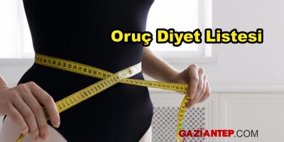 Oruç Diyet Listesi