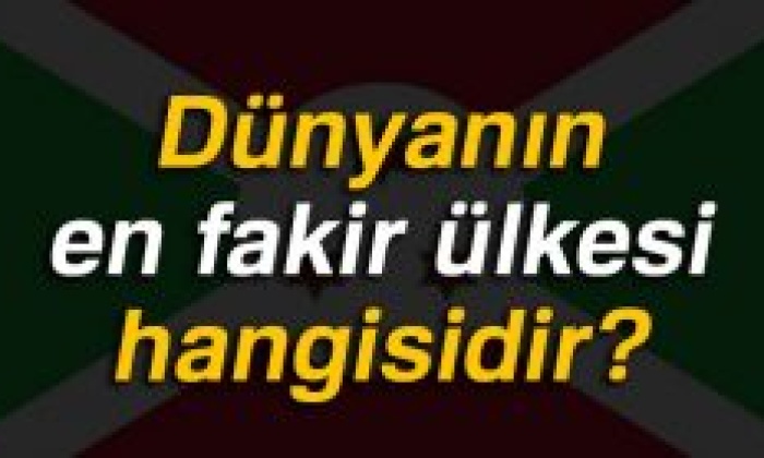 Dünyanın en fakir Ülkesi Burundi