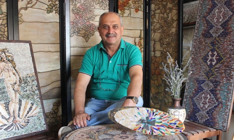 Sanko Sanat Galerisinde mozaik sergisi